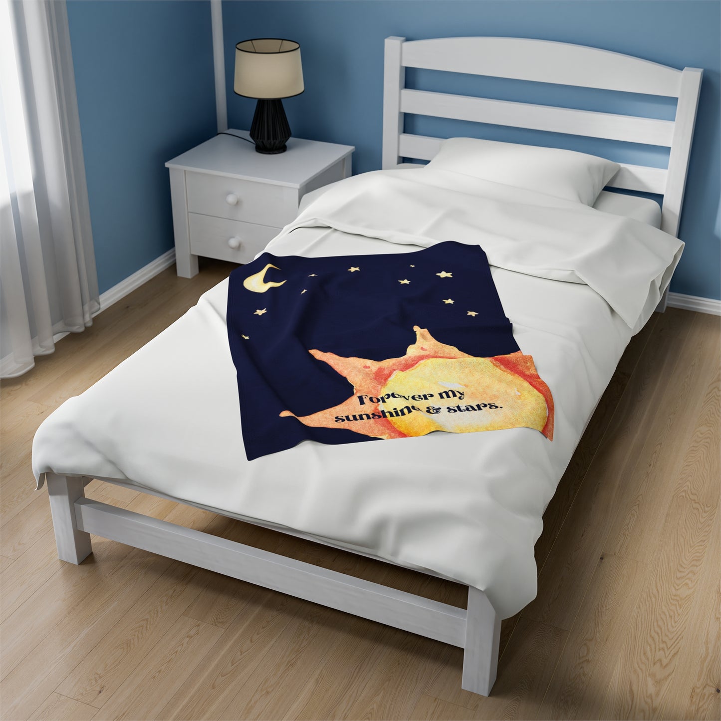 “Sunshine & Stars” Velveteen Plush Blanket