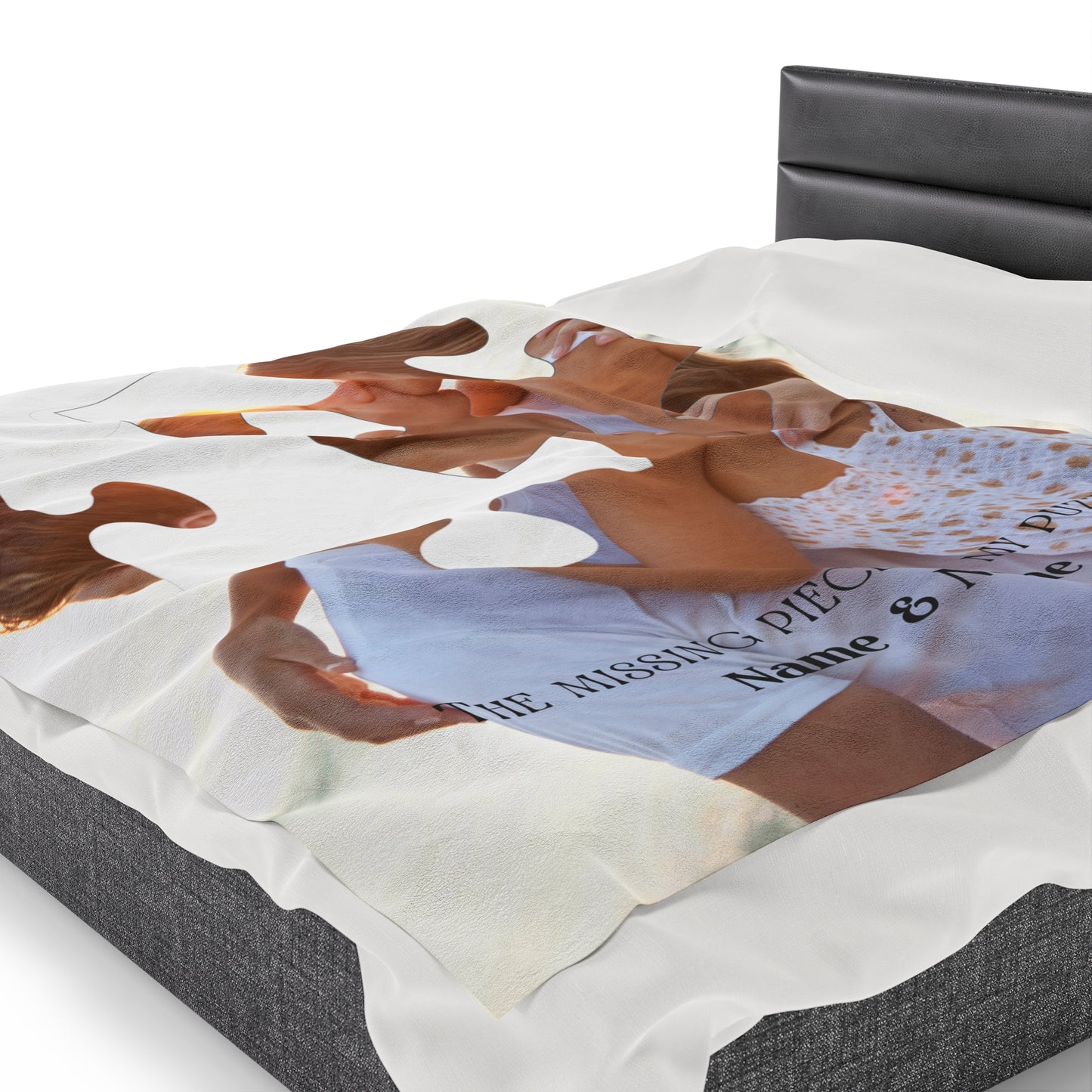 “The Missing Piece” Photo Blanket - Velveteen Plush