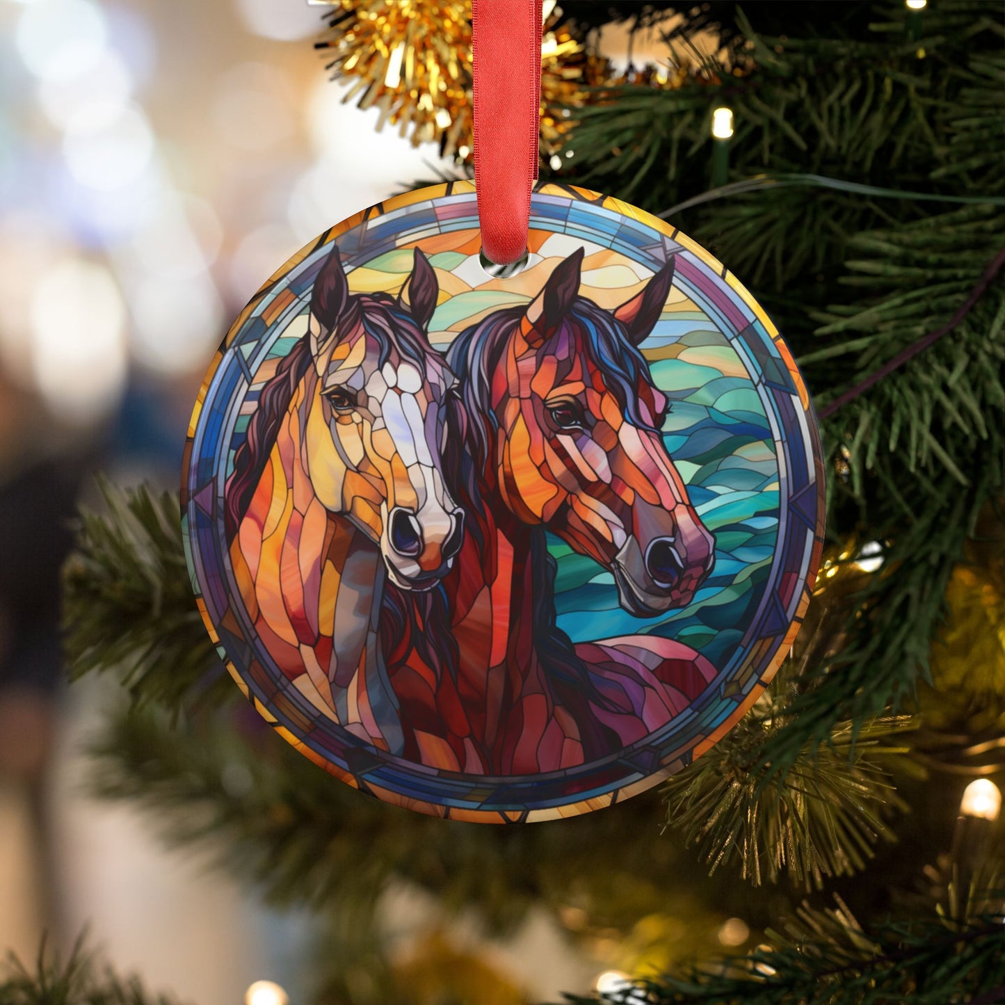“Dance Like Snowflakes” Acrylic Christmas Ornament with Ribbon