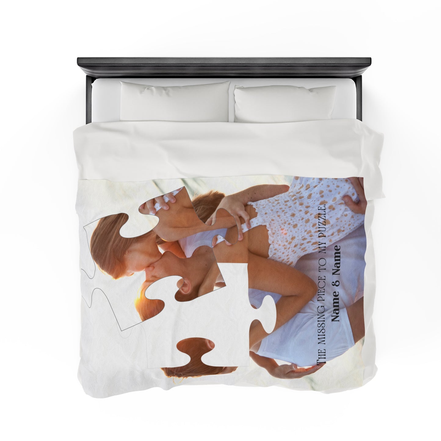 “The Missing Piece” Photo Blanket - Velveteen Plush