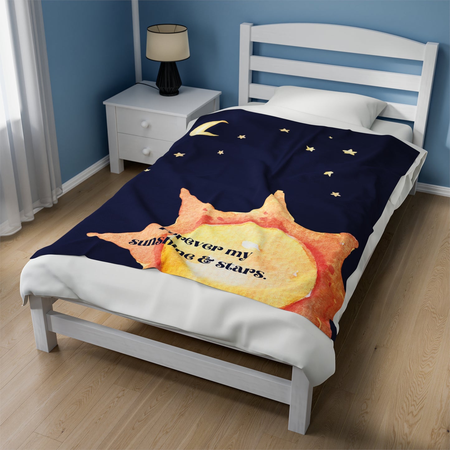 “Sunshine & Stars” Velveteen Plush Blanket