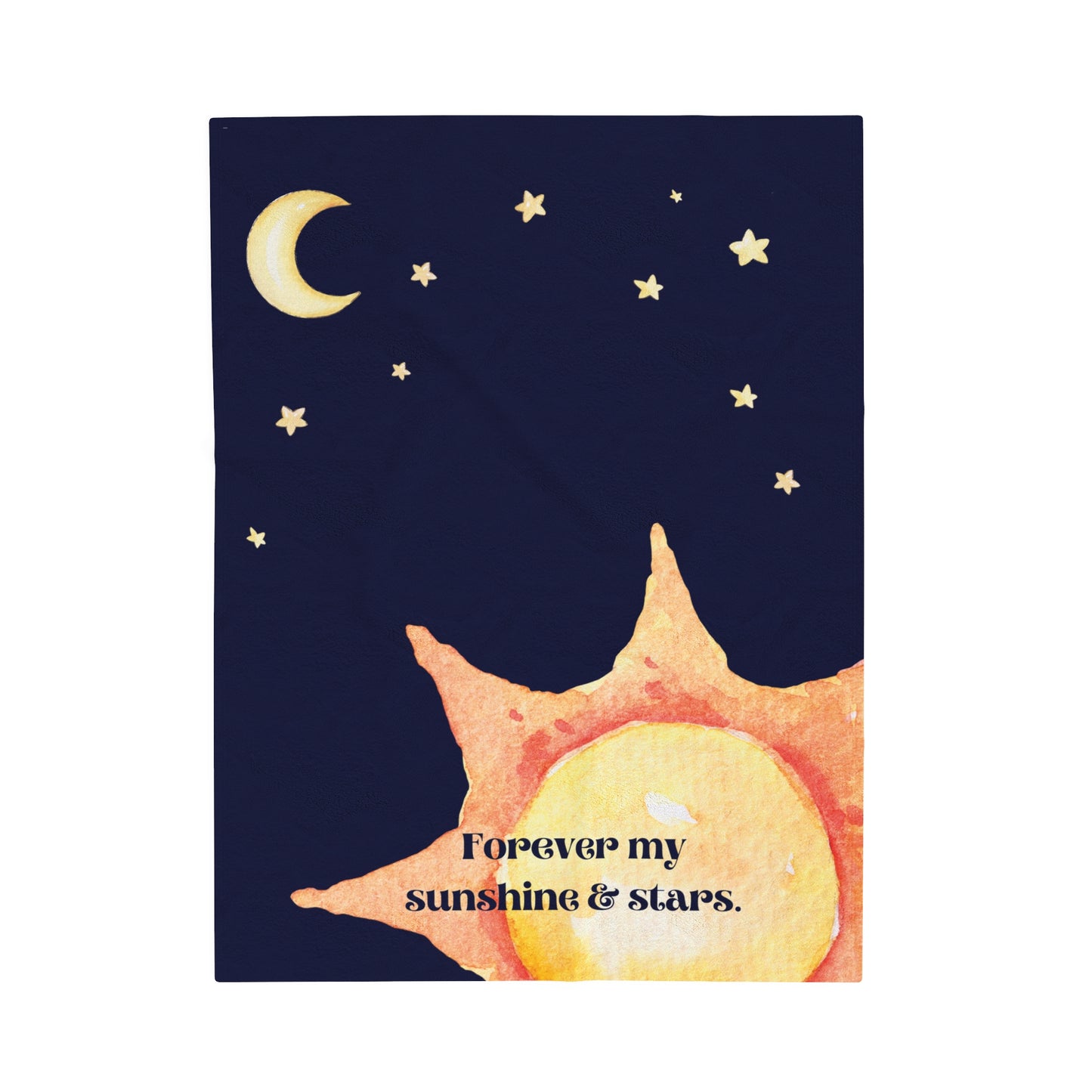 “Sunshine & Stars” Velveteen Plush Blanket