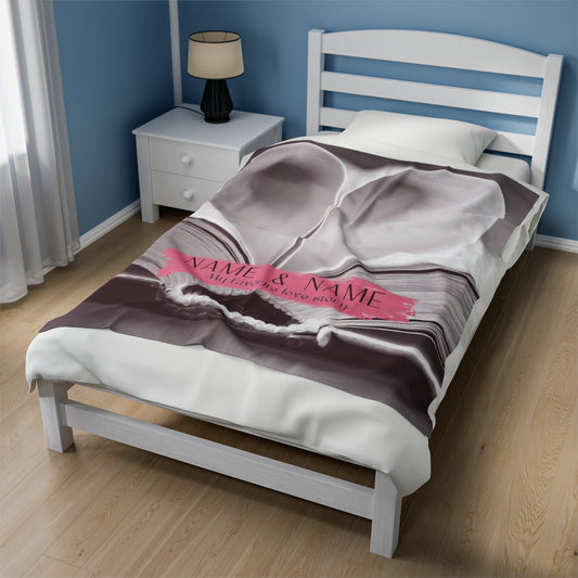 “Favorite Love Story” Personalized Blanket - Velveteen Plush