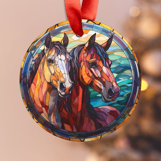 “Dance Like Snowflakes” Acrylic Christmas Ornament with Ribbon