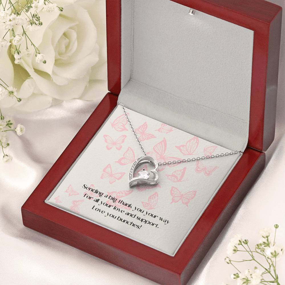 "Fluttering Love" Necklace - White or Yellow Gold