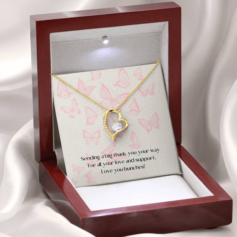"Fluttering Love" Necklace - White or Yellow Gold