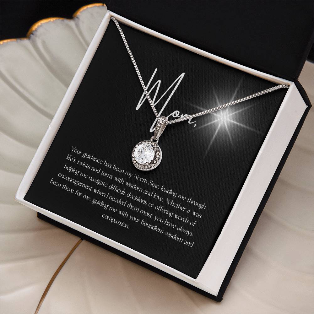 "North Star" Pendant Necklace - White Gold