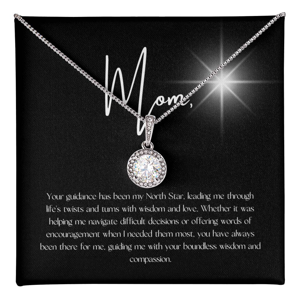 "North Star" Pendant Necklace - White Gold