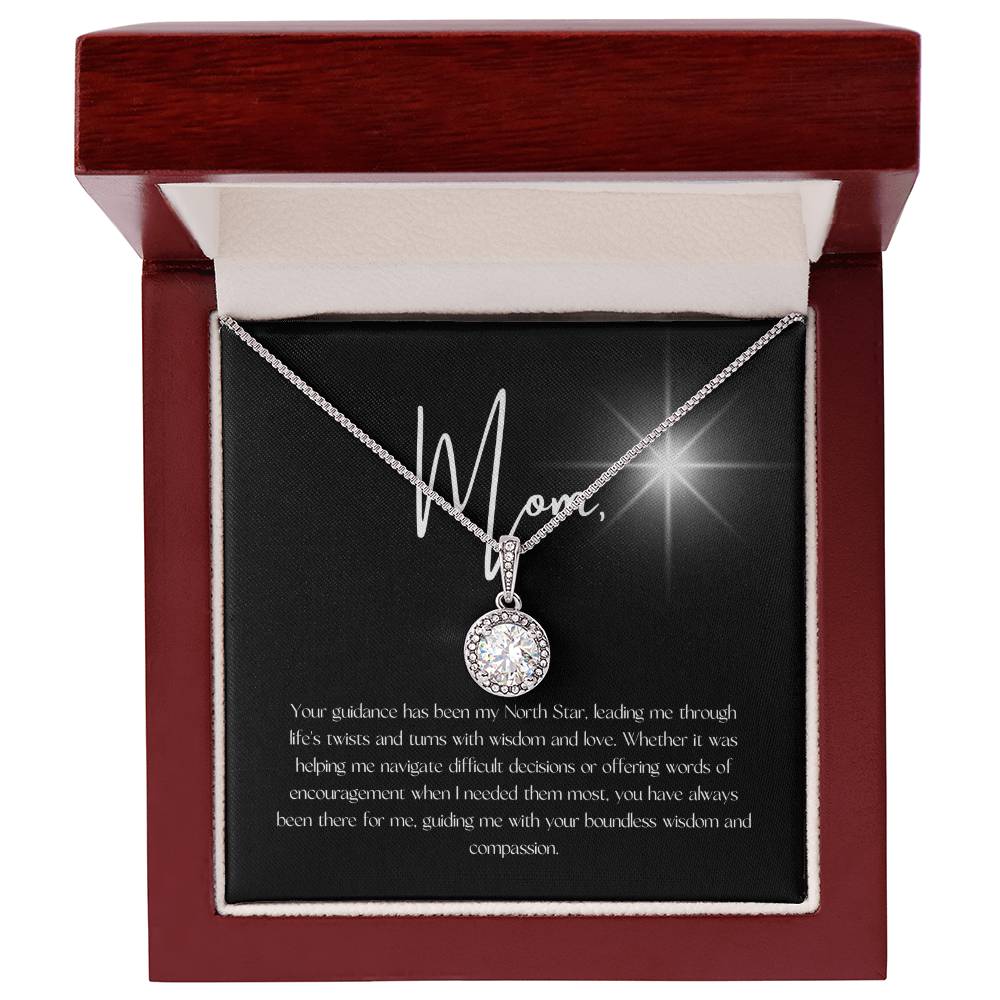 "North Star" Pendant Necklace - White Gold