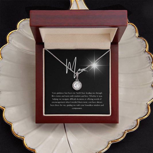"North Star" Pendant Necklace - White Gold
