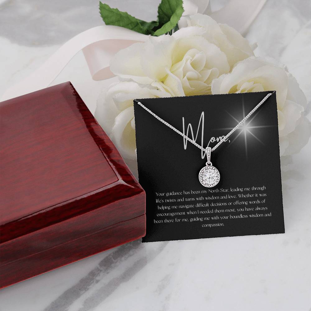 "North Star" Pendant Necklace - White Gold
