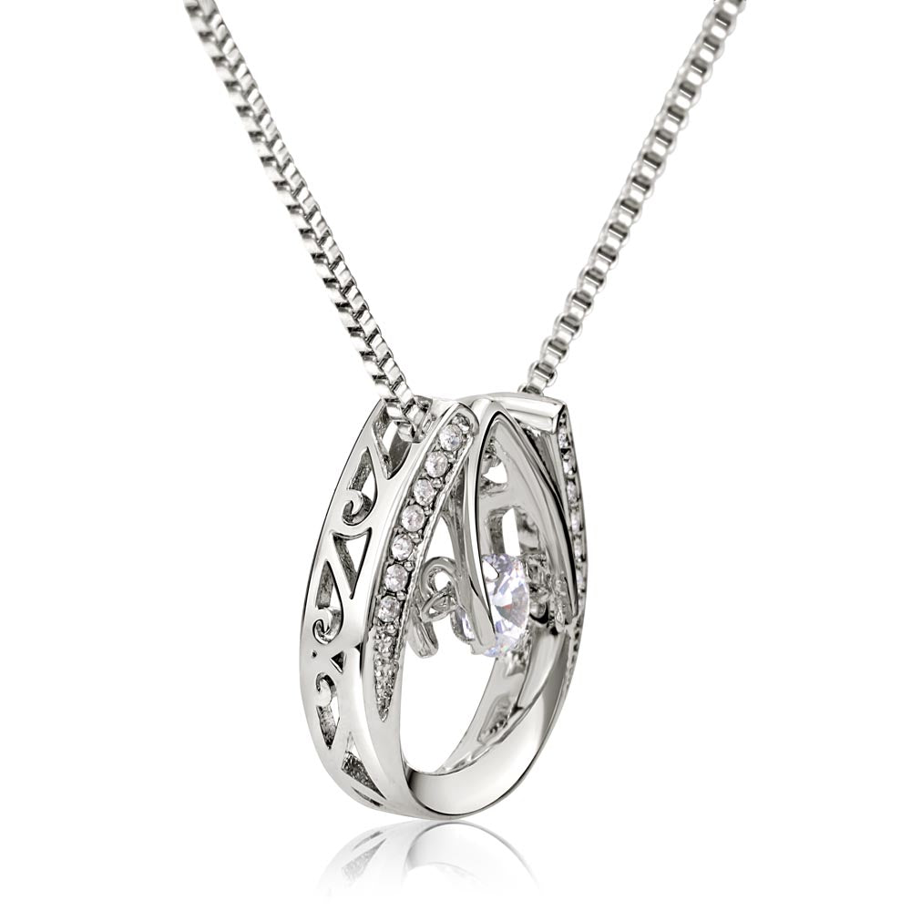 “Gratitude Fills My Heart” Necklace - White Gold