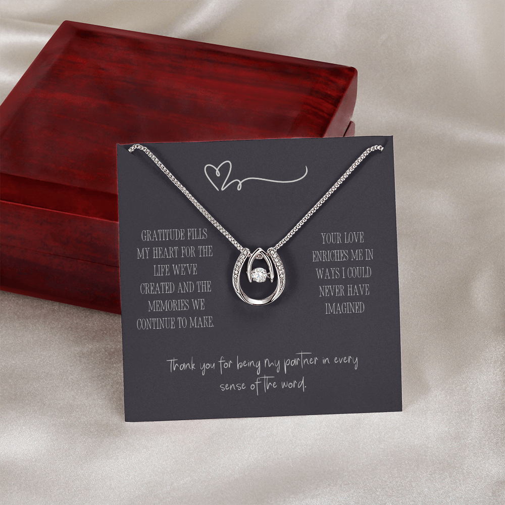 “Gratitude Fills My Heart” Necklace - White Gold