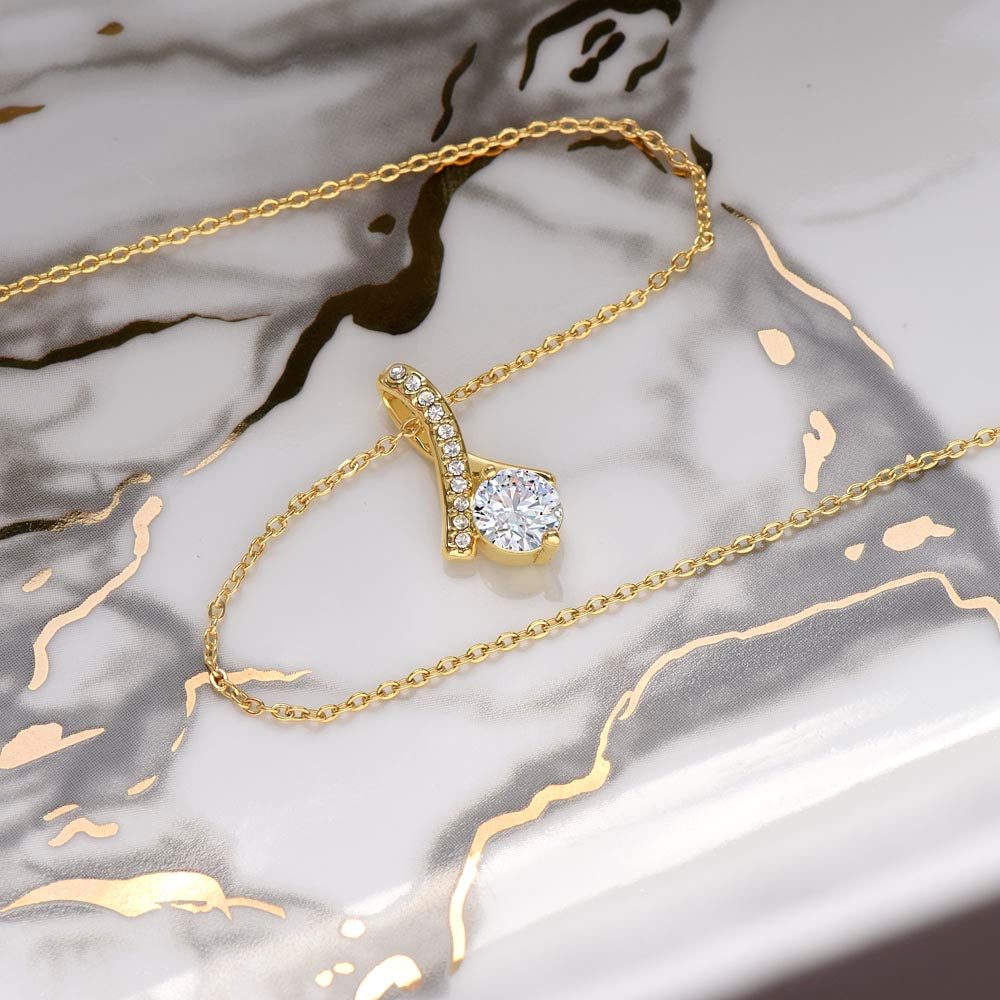 "My Rock" Necklace - White or Yellow Gold