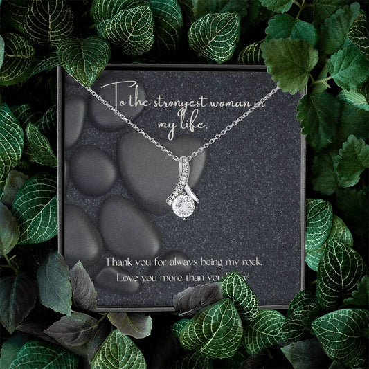 "My Rock" Necklace - White or Yellow Gold