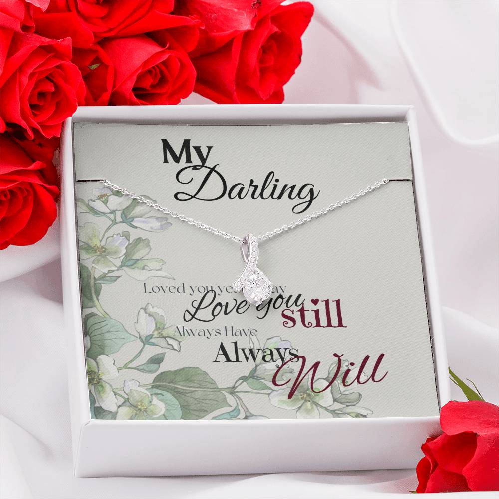 “My Darling” Alluring Beauty Necklace - White or Yellow Gold