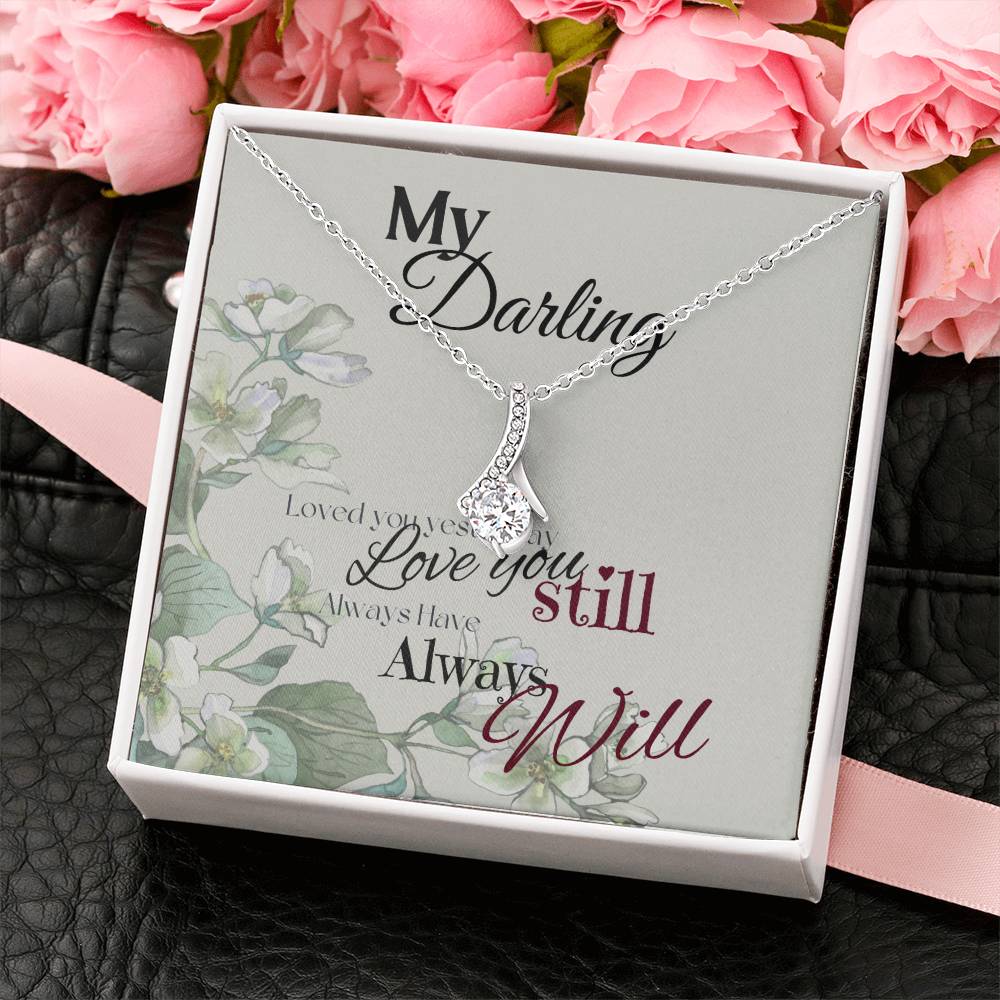 “My Darling” Alluring Beauty Necklace - White or Yellow Gold