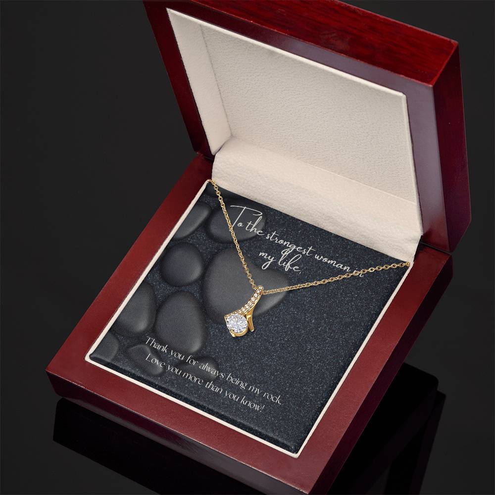 "My Rock" Necklace - White or Yellow Gold