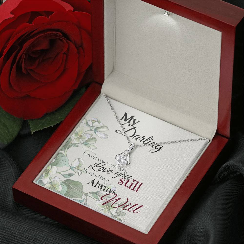 “My Darling” Alluring Beauty Necklace - White or Yellow Gold