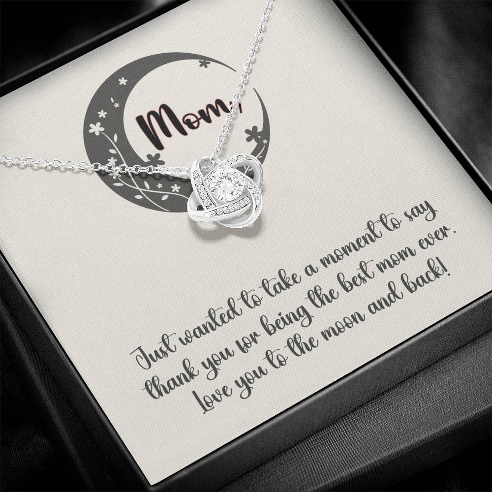 "To the Moon and Back" Pendant Necklace - White or Yellow Gold