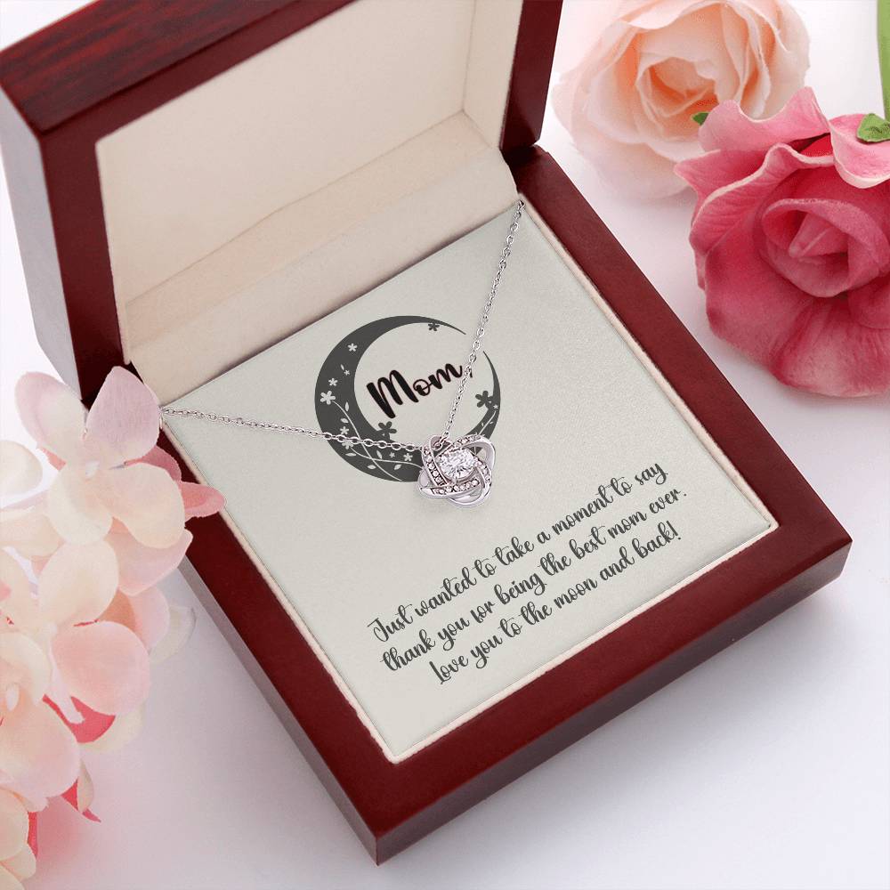 "To the Moon and Back" Pendant Necklace - White or Yellow Gold