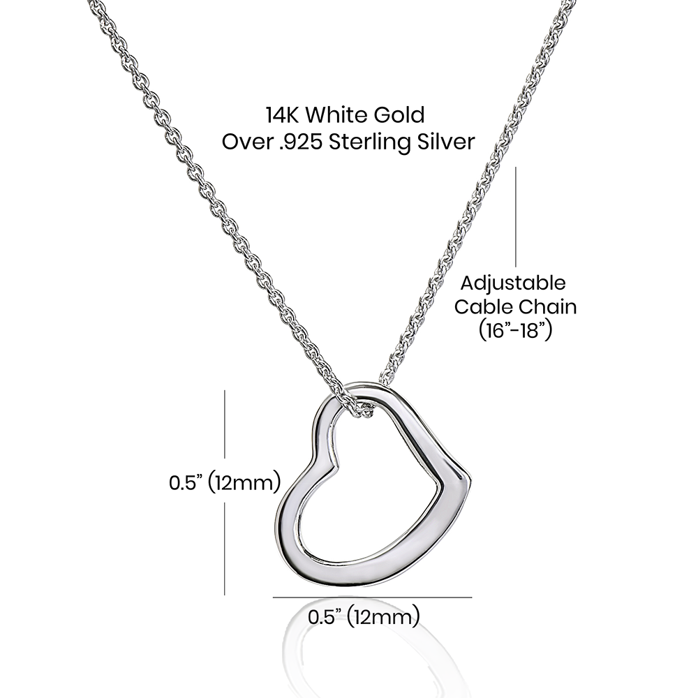 “Show me your love” Heart Necklace - White or Yellow