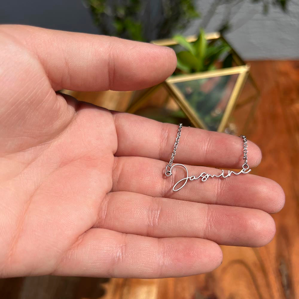 Personalized “Signature” Necklace - Stainless Steel or Gold