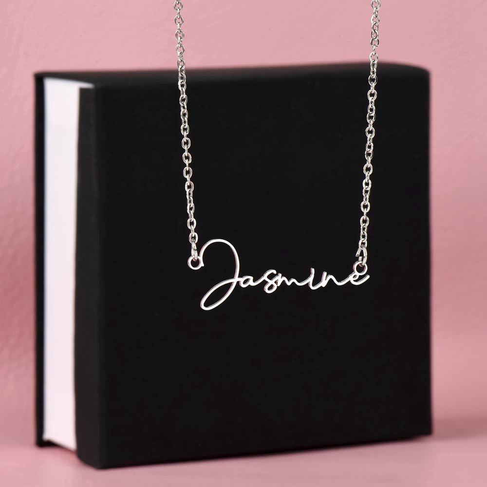 Personalized “Signature” Necklace - Stainless Steel or Gold