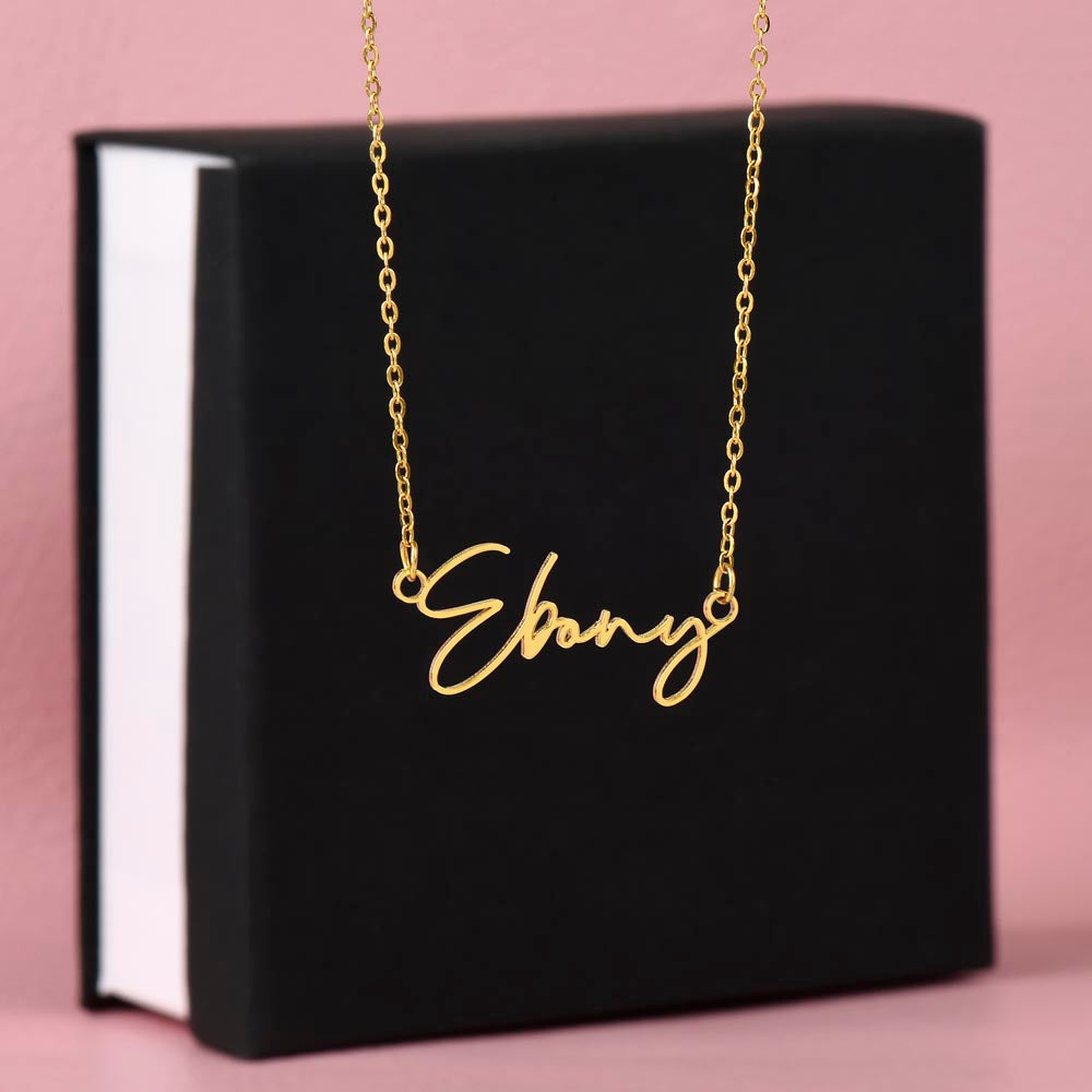 Personalized “Signature” Necklace - Stainless Steel or Gold