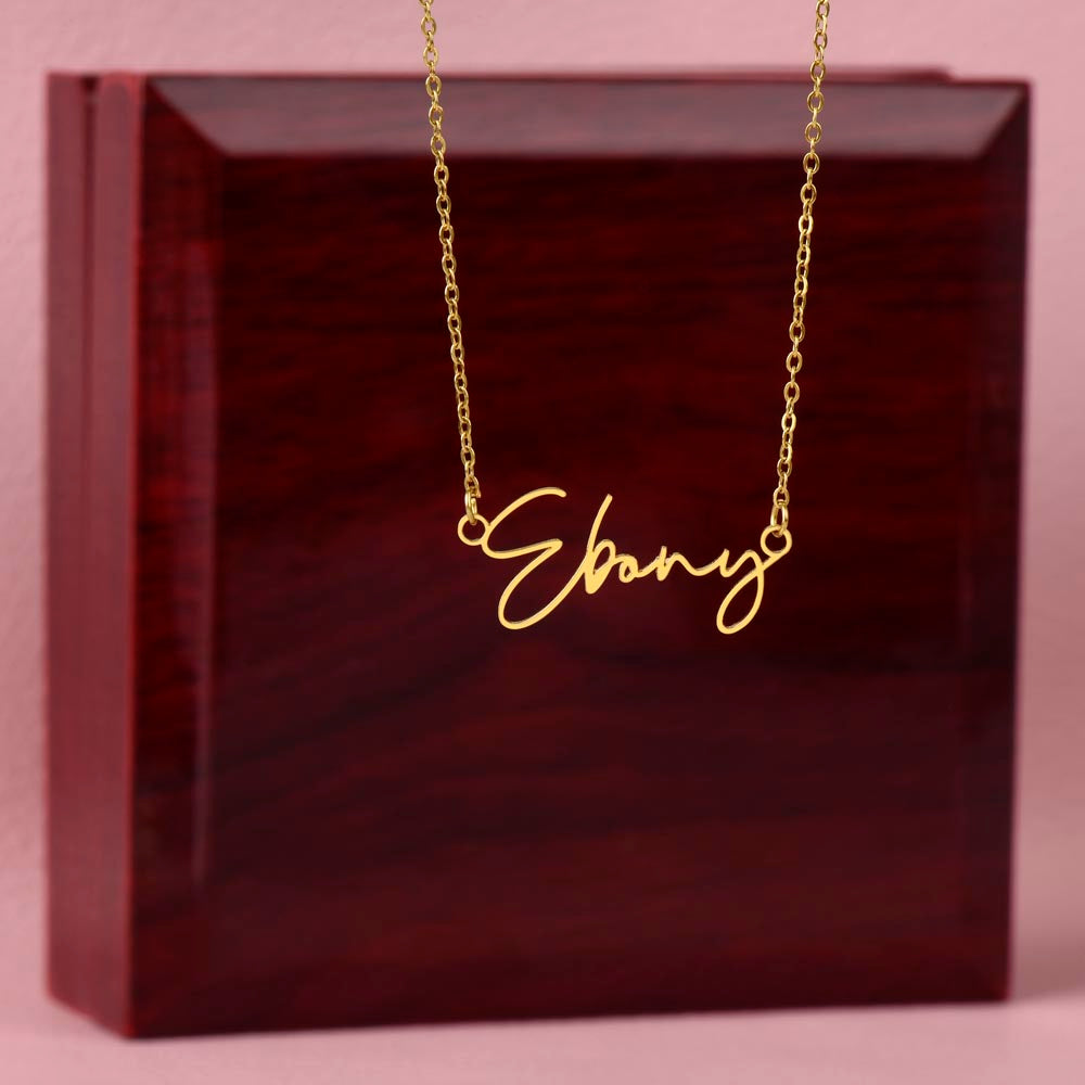 Personalized “Signature” Necklace - Stainless Steel or Gold