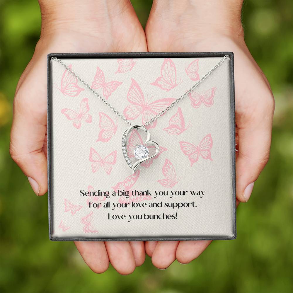 "Fluttering Love" Necklace - White or Yellow Gold