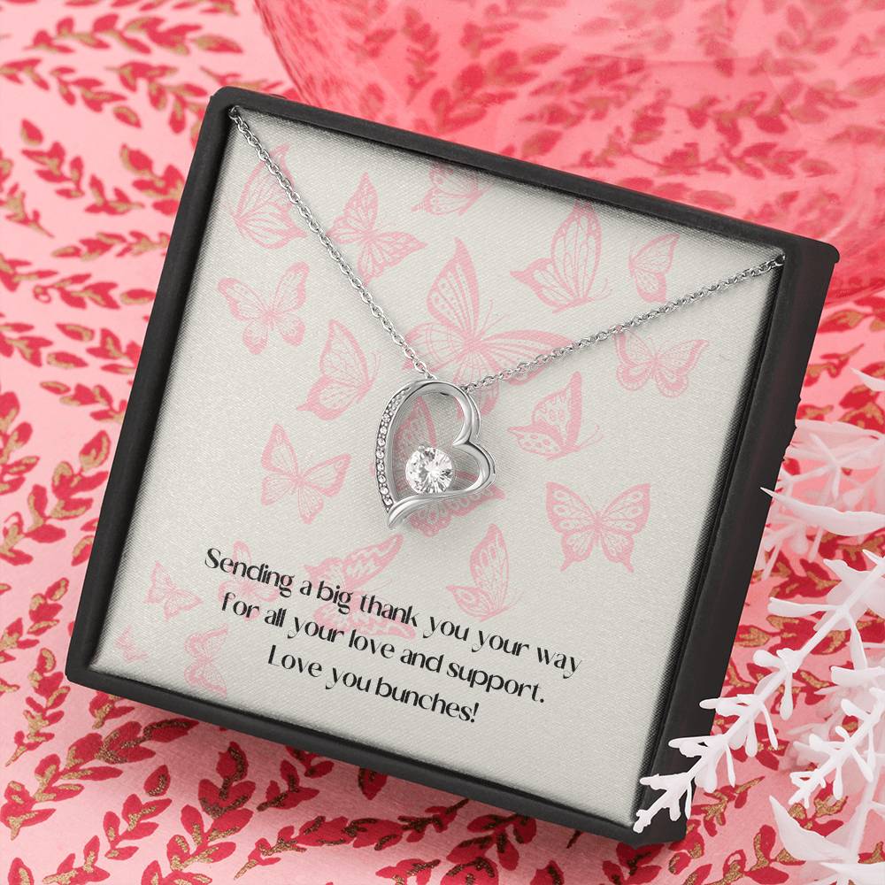 "Fluttering Love" Necklace - White or Yellow Gold