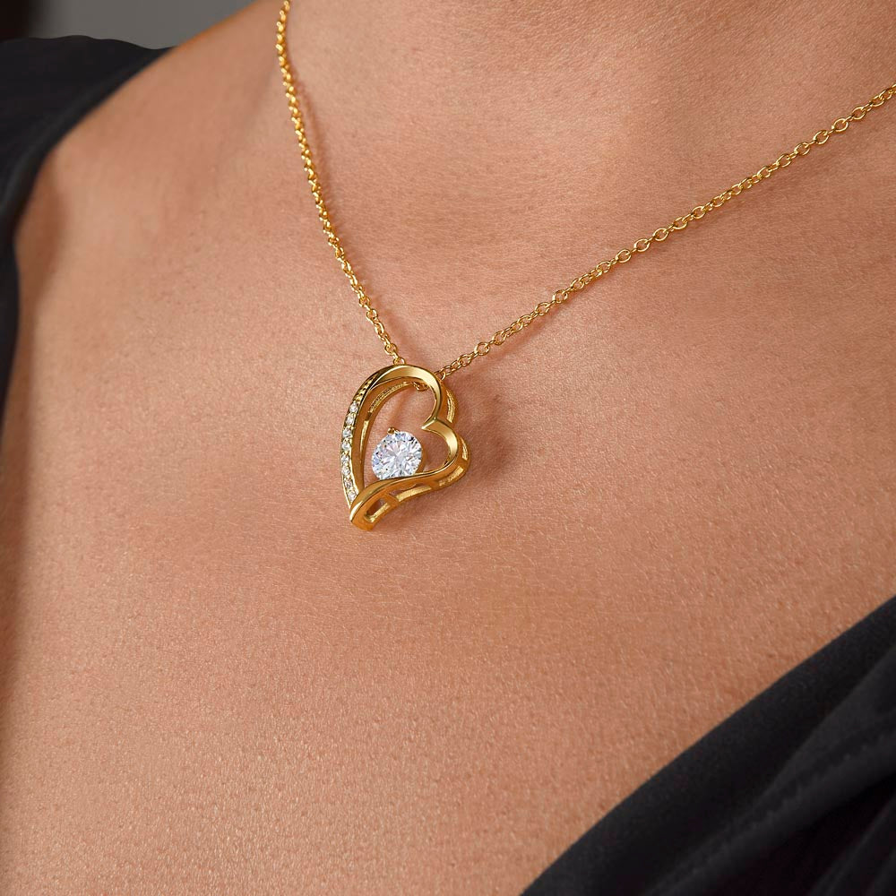 "Fluttering Love" Necklace - White or Yellow Gold