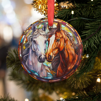 “Run Free, Shine Bright” Acrylic Christmas Ornament with Ribbon