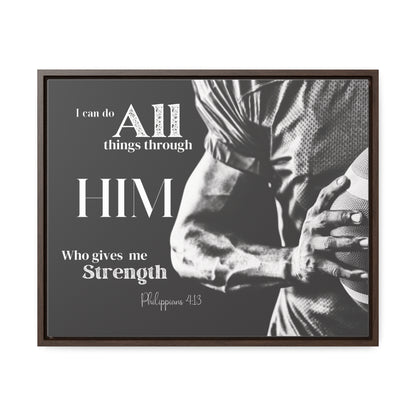 Philippians 4:13 “Unwavering Resolve” Premium Gallery Framed Canvas