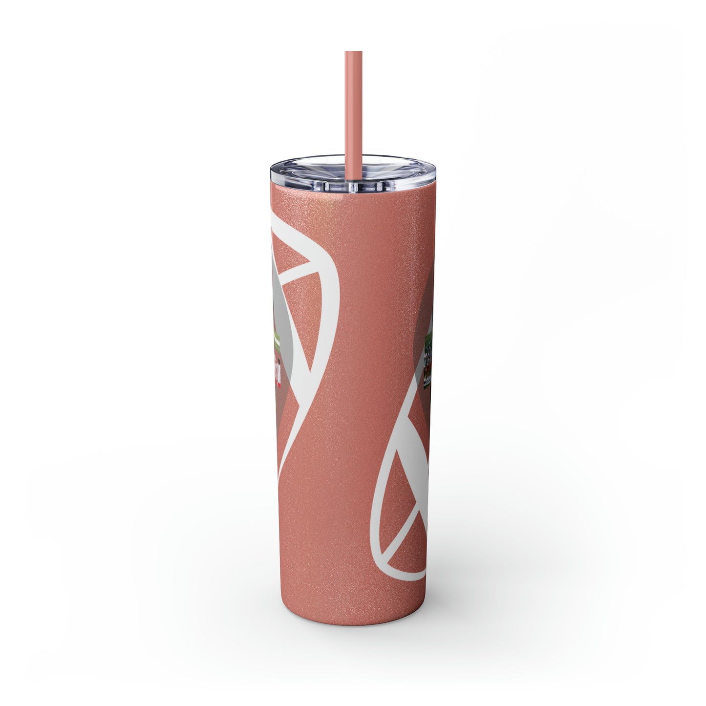 Football Theme 20oz. Skinny Tumbler with Straw