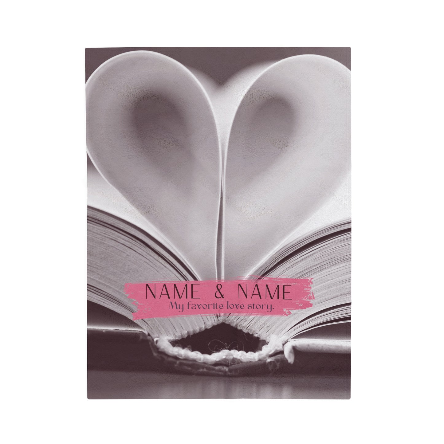 “Favorite Love Story” Personalized Blanket - Velveteen Plush