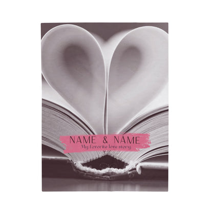 “Favorite Love Story” Personalized Blanket - Velveteen Plush