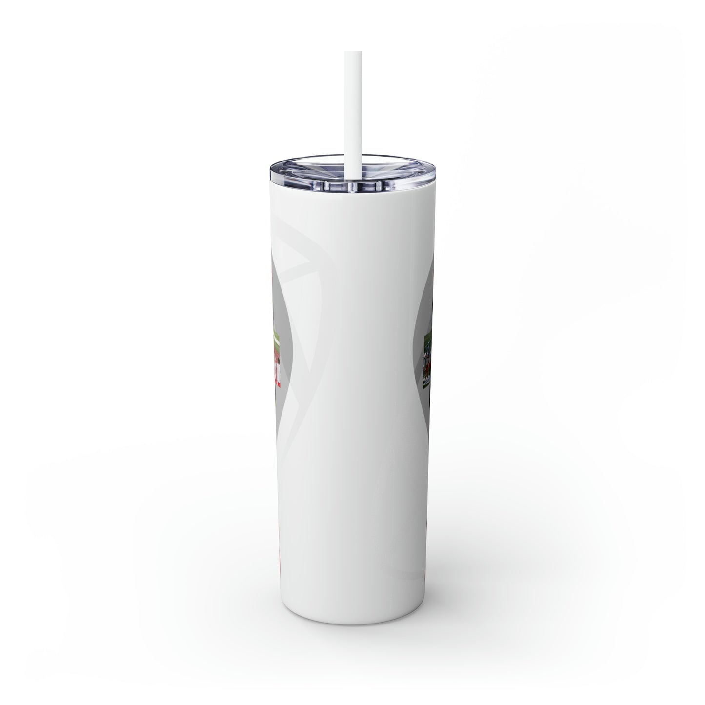 Football Theme 20oz. Skinny Tumbler with Straw