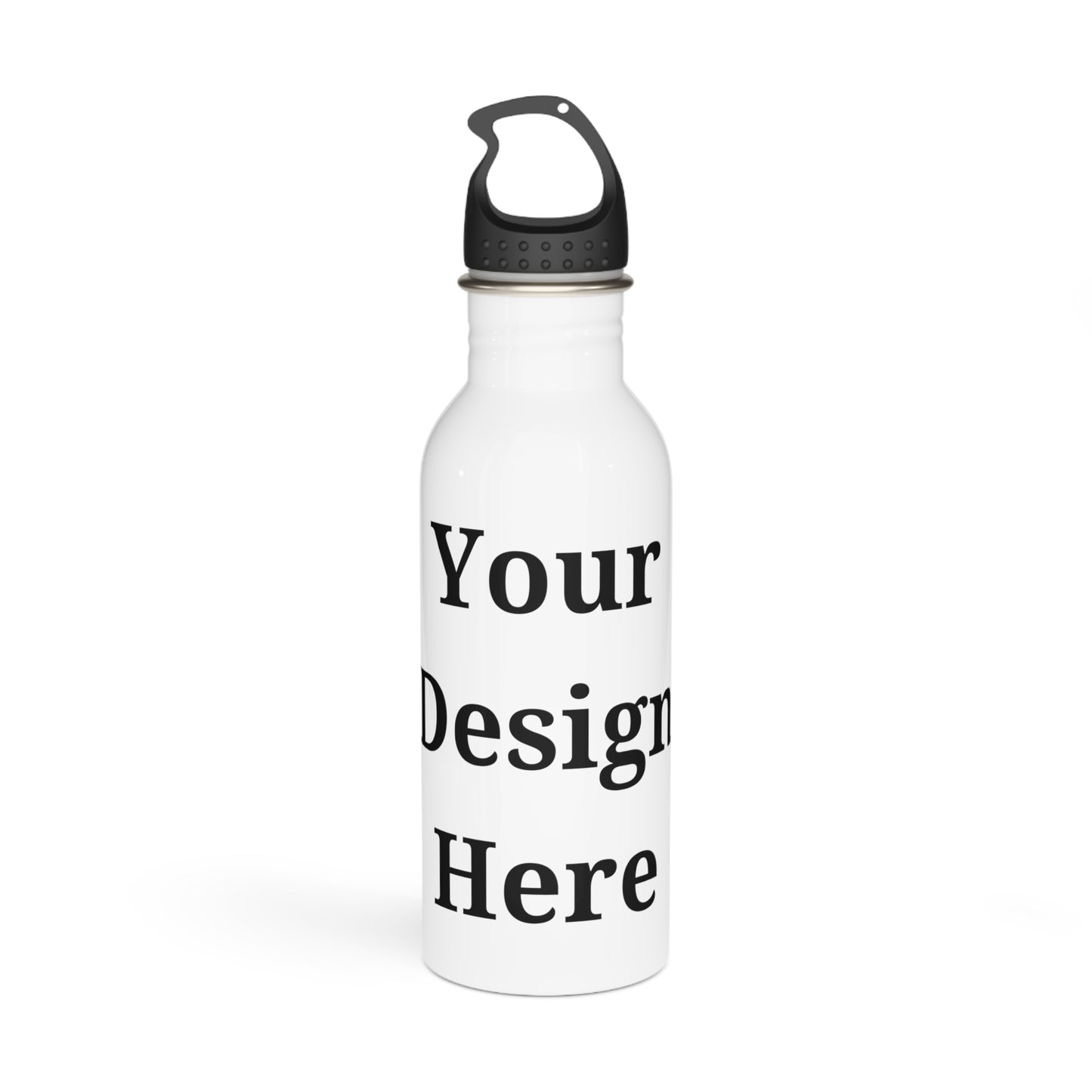 Tumbler featuring “your design here” front view.