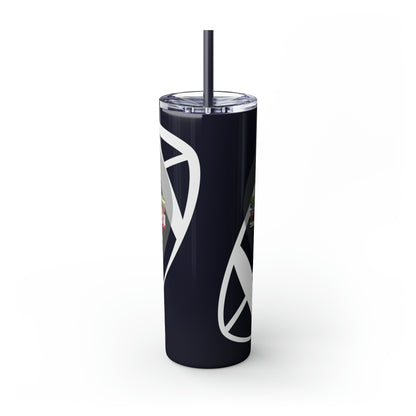 Football Theme 20oz. Skinny Tumbler with Straw