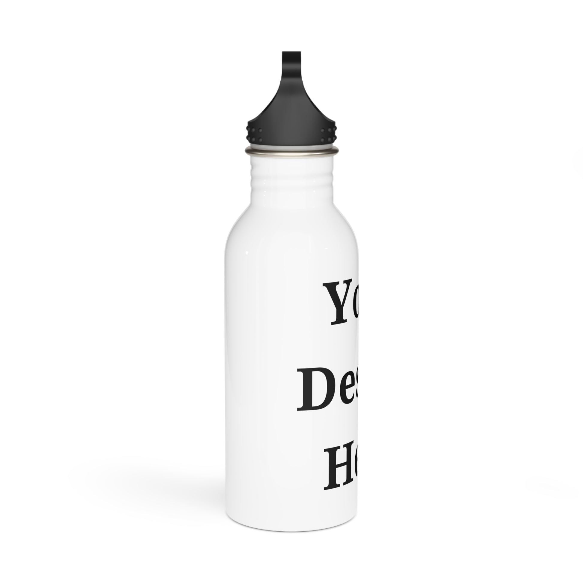 Tumbler featuring “your design here” side view.