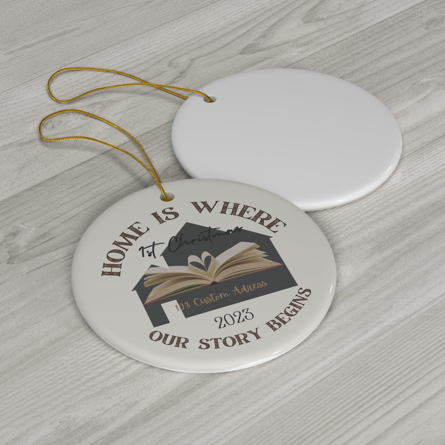 Home is Where Our Story Begins NEW HOME 1st Christmas Ornament