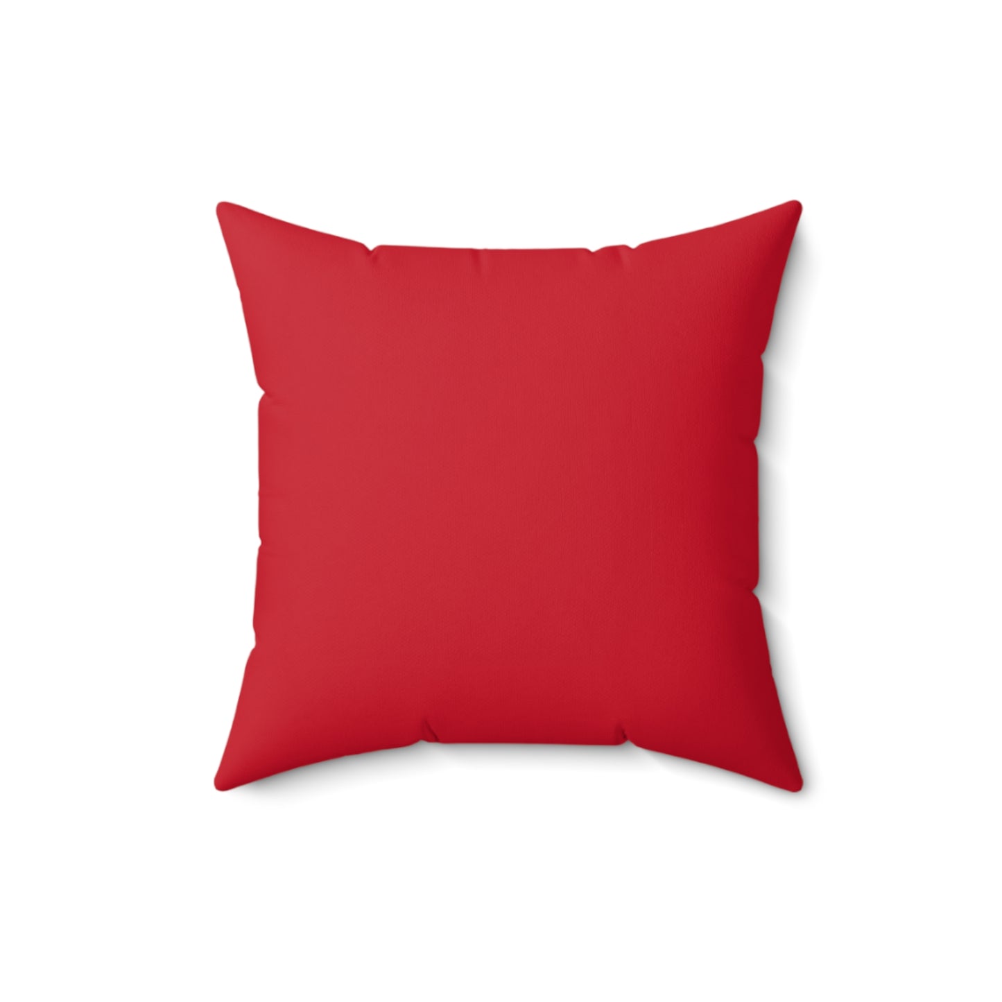 Peeking Santa Red Polyester Square Pillow