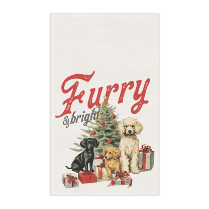 18x30” Vintage “Furry & Bright” Kitchen Towel