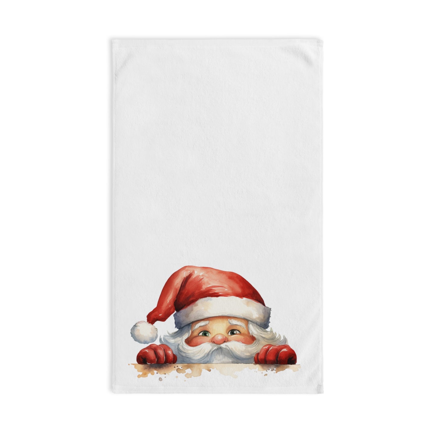 Peeking Santa 16x28” Hand Towel