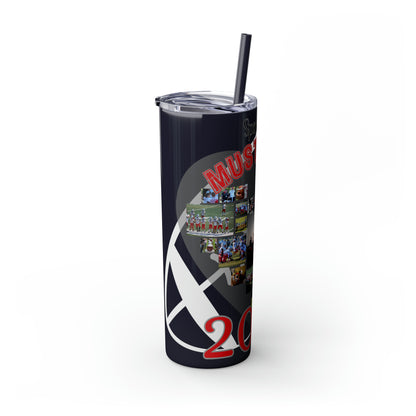 Football Theme 20oz. Skinny Tumbler with Straw