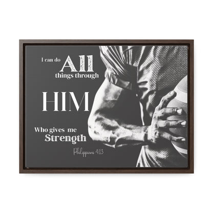 Philippians 4:13 “Unwavering Resolve” Premium Gallery Framed Canvas