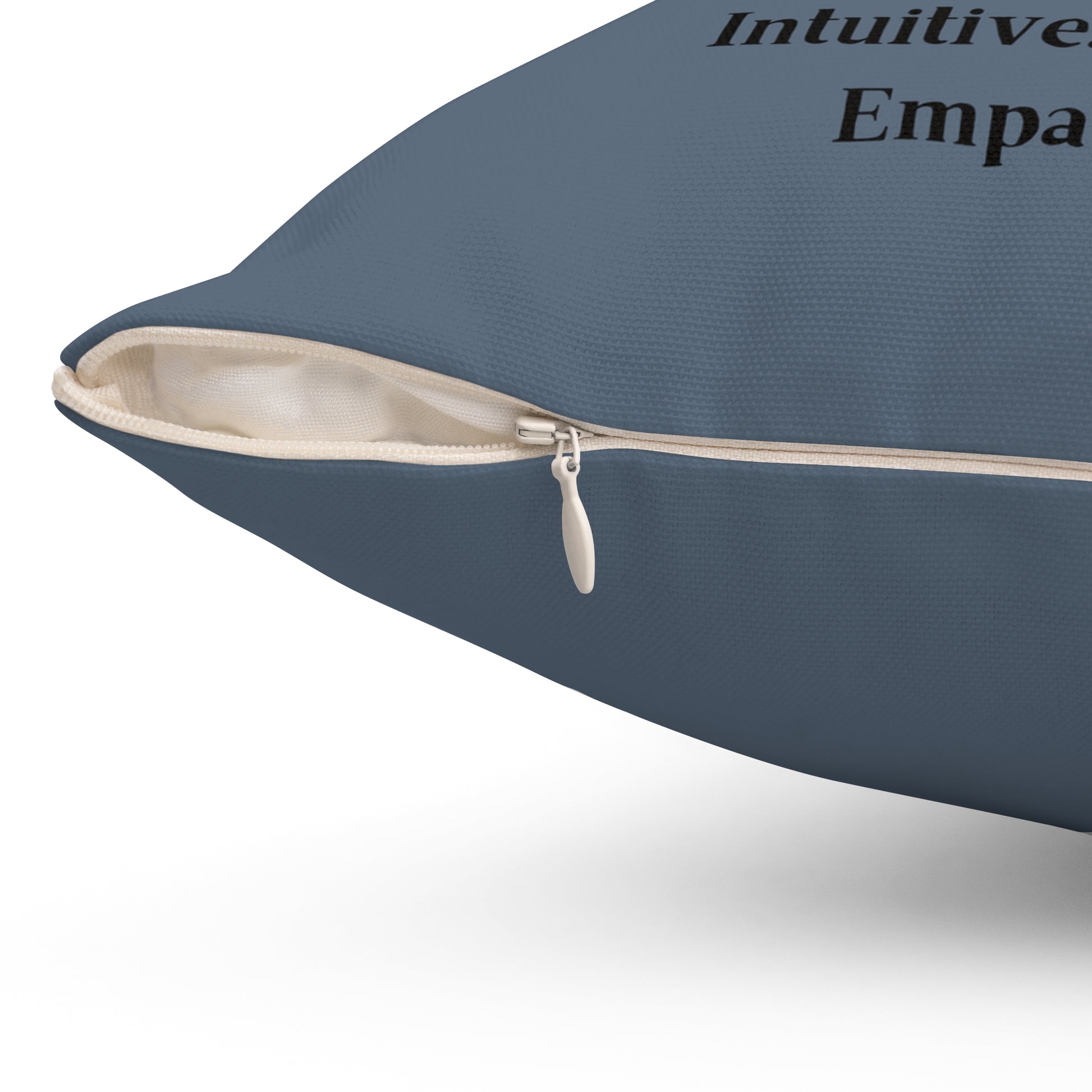 Zodiac throw pillow displaying concealed side zipper.