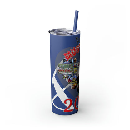 Football Theme 20oz. Skinny Tumbler with Straw